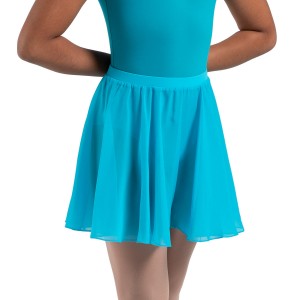 Kids' Bloch Chayanne Chiffon Short Circle Skirts Capri Blue | USXMI28624