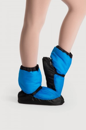 Kids' Bloch Children Warmup Booties Blue Fluro | USJZR81324