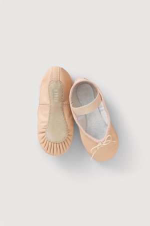 Kids' Bloch Dansoft Leather Petite Toddlers Ballet Flats Pink | USNEJ82409