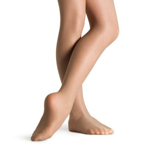 Kids' Bloch Fiesta Shimmer Footed Tight Beige | UUSTG80156