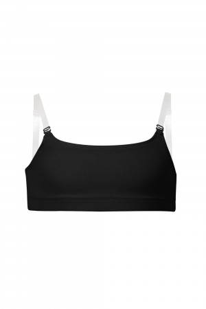 Kids' Bloch Leia Crop Top Underwear Black | GUSEC70324