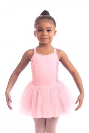 Kids' Bloch Mendy Animal Printed Mesh Dress Candy Pink | QUSUV74722