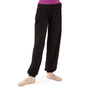 Kids' Bloch Mirella Mapelle Harem Pant Bottoms Black | DUSKV61164