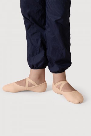 Kids' Bloch Performa Stretch Canvas Childrens Ballet Flats Sand | USJVR31218