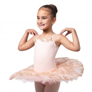 Kids' Bloch Perlaida Sequin Overlay Dress Shell Pink | PUSQX32701