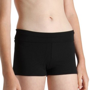 Kids' Bloch Roll Down Short Bottoms Black | MUSHR97321
