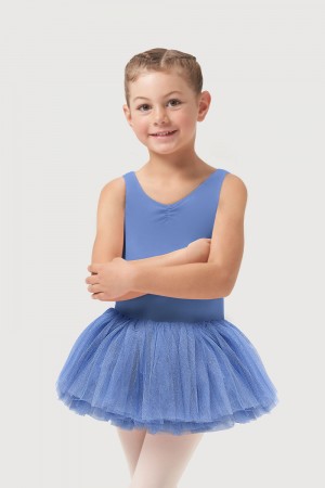 Kids' Bloch Sparkle Tank Tutu Leotards Blue | ZUSMJ93742