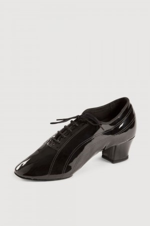 Men's Bloch Aleandro 1.5” Patent Sneakers Black/Patent | XUSBH92549