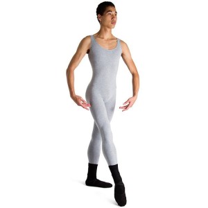 Men's Bloch Mark Scoop Neck Tank Unitards Grey Marle | PUSQX66152