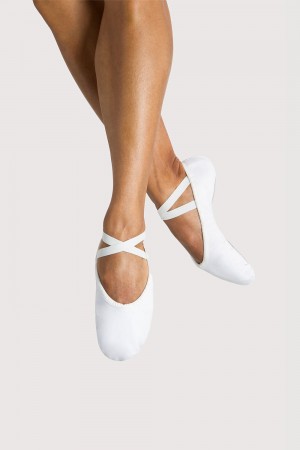 Men's Bloch Proform Canvas Ballet Flats White | YUSGT61280