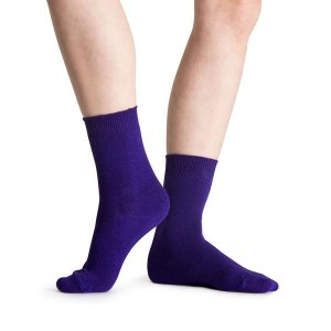Women's Bloch Ankle Socks Deep Purple | USXBR34432