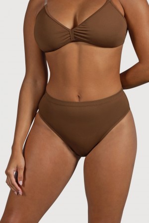 Women's Bloch Aquila High Waist Underwear Cocoa | USZPD20549