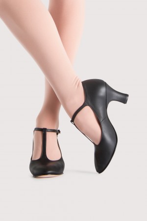 Women's Bloch Chord T-Bar 76mm (3 inch) Tap & Stage Shoes Black | DUSVO76264