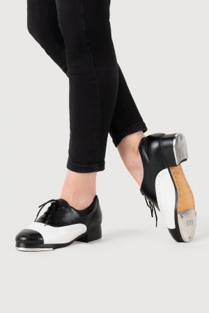 Women's Bloch Jason Samuels Smith Tap & Stage Shoes Black/White | ZUSMJ48070
