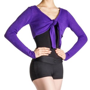 Women's Bloch Karola Cropped Tie Knitwear Purple | USJZR66998