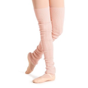 Women's Bloch Long Ribbed Legwarmers Knitwear Pink | DUSKV68165