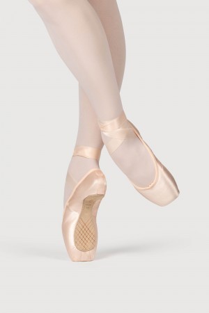 Women's Bloch Mirella Whisper Satin Pointe Shoes Pink | YUSVQ73685