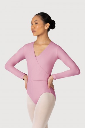 Women's Bloch Overture Crossover Long Sleeve Wrap Tops Dusk | QUSUV35631