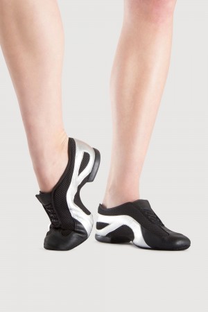 Women's Bloch Slipstream Adults Jazz Black/Silver | TUSPQ53737