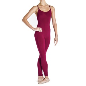 Women's Bloch Una Cross Back Unitards Burgundy | BUSSD71497